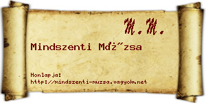 Mindszenti Múzsa névjegykártya